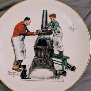 Norman Rockwell/Gorham Cream Limited Edition Plate